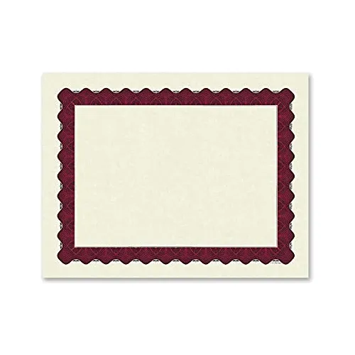 Papel De Certificado De Pergamino Borde Metálico 250 C...