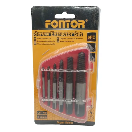 Extractor De Tornillos 6pzas Marca Fontor