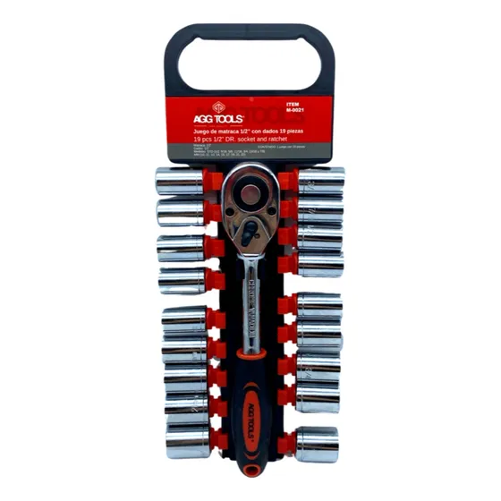 Autocle / Dados Y Matraca Tipo Snap-on  1/2  Mm Y Std 19 Pz 