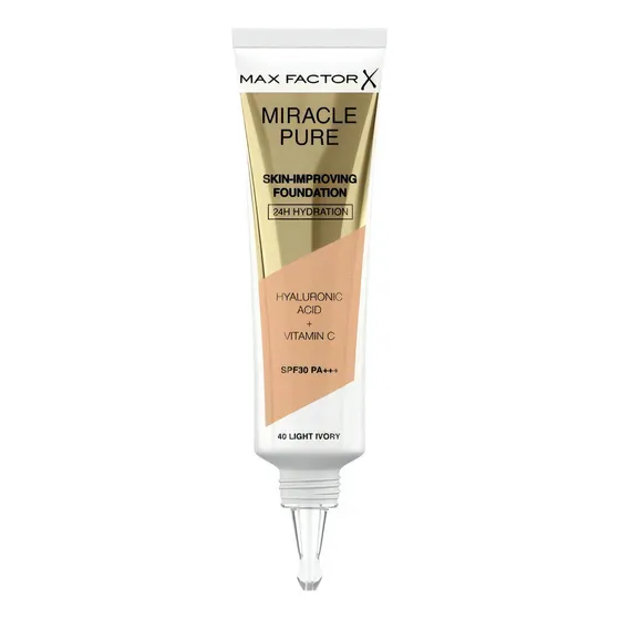 Base de maquillaje líquida Max Factor Miracle Pure Miracle Cure Foundation SPF30 Base de maquillaje en liquido Max Factor Miracle Pure Miracle Cure Foundation SPF30 tono 45 warm almond - 30mL