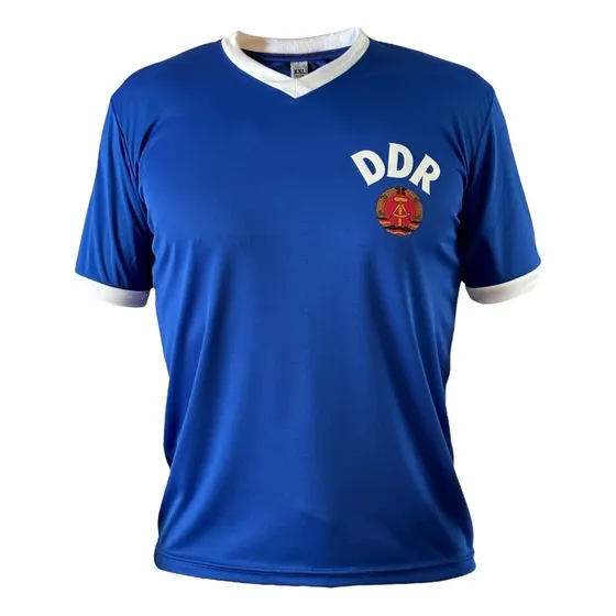 Camiseta Alemania Democratica Ddr Mundial 1974 Azul Retro