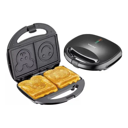 Sandwichera eléctrica Genérica Nuevo color negro
