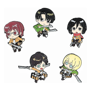 Broche De 5 Piezas Attack On Titan Bolsa De Ropa Accesorios Broche De 5 Piezas Attack On Titan Bolsa De Ropa Accesorios