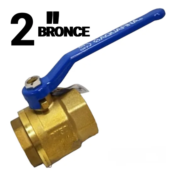 Llave De Paso 2 PuLG Valvula De Bola Bronce Npt Nueva