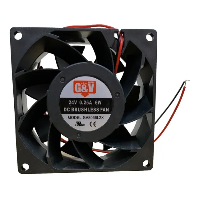 Ventilador 7 Aspas  24vdc  80x80x38mm Gv8038l2x  * G&v *