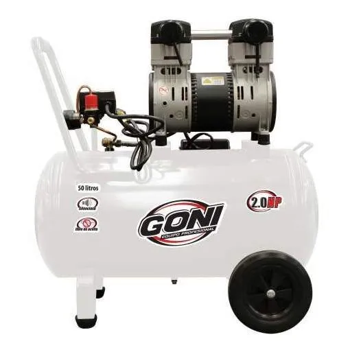 Compresor Silencioso 2hp Cap 57 Lt Goni Gon2005b