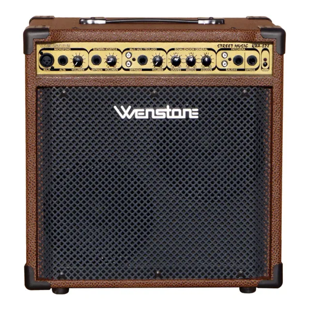 Amplificador Wenstone KBA-328 multipropósito de 30W color marrón 220V