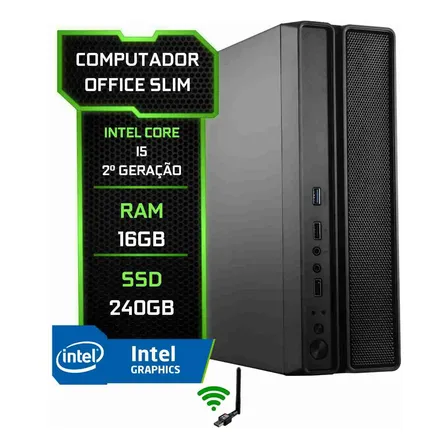Pc Office Slim Intel Core I5, 16gb Ram, Ssd 240gb, Video 1gb 16 Gb