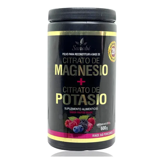 Citrato De Magnesio Y Citrato De Potasio 600 G Frutos Rojos