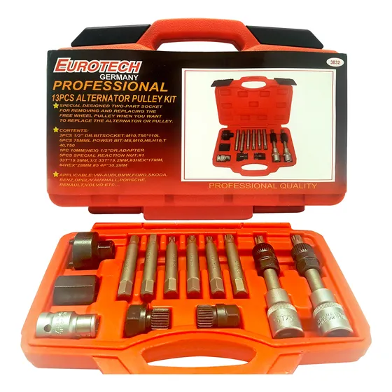 Extractor De Poleas Y Alternador - Kit 13 Piezas - Eurotech