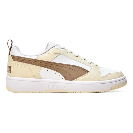 Tênis Casual Masculino Rebound V6 Low Puma Puma White-totally Taupe-alpine Snow Lisa 42 Br