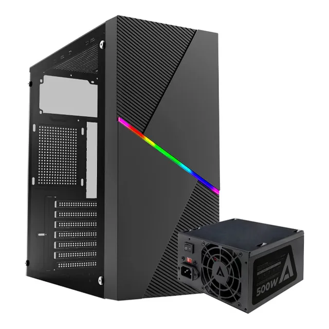 Gabinete Acteck Draco Gm450 500w Media Torre Rgb Cristal Col