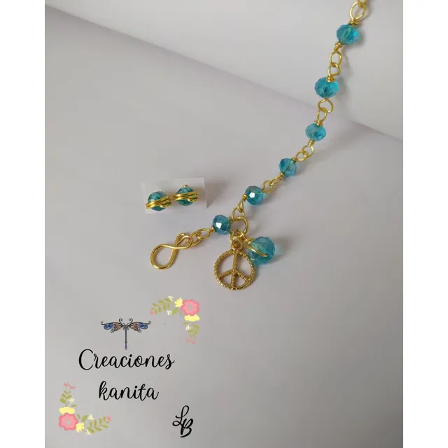 Pulsera Realizada Con Alambre Tpc Y Cristales Checo