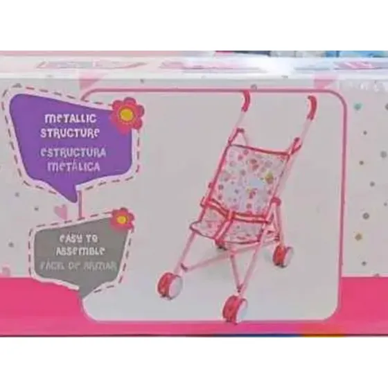 Coche Cochecito Baston Muñeca Paseo Niñas Juguete Plegable 