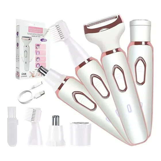 4 En 1 Bikini Facial Axilas Nariz Cejas Depilador Eléctrico