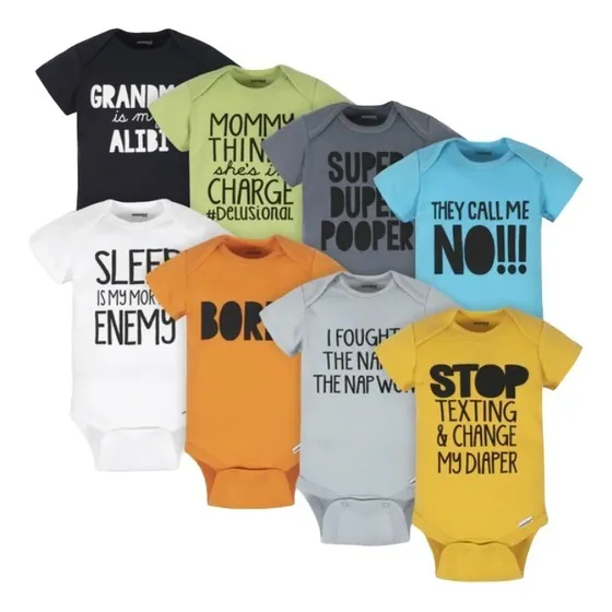 Set De 8 Bodies De Bebé Gerber Onesies Ref. 8478