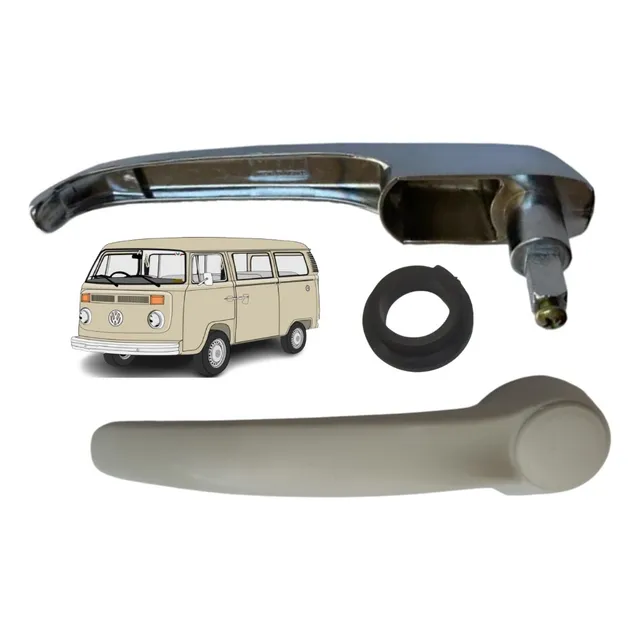 Kit Manija Cromo E Interior Y Buje Puerta Corrediza Vw Combi