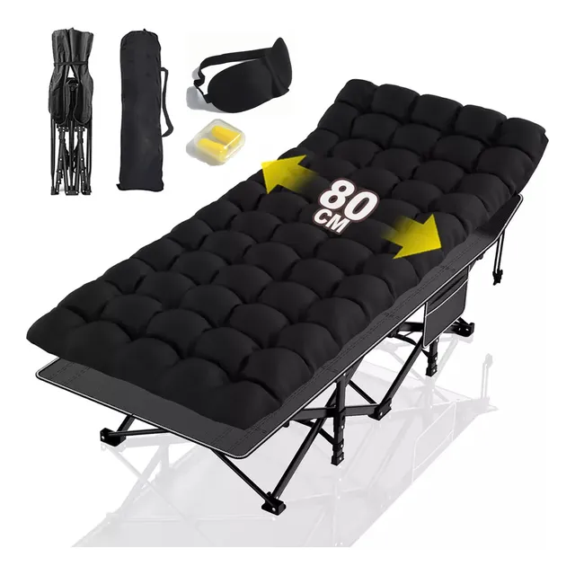 Catre Plegable Portátil Premium Con Colchón 80x190cm