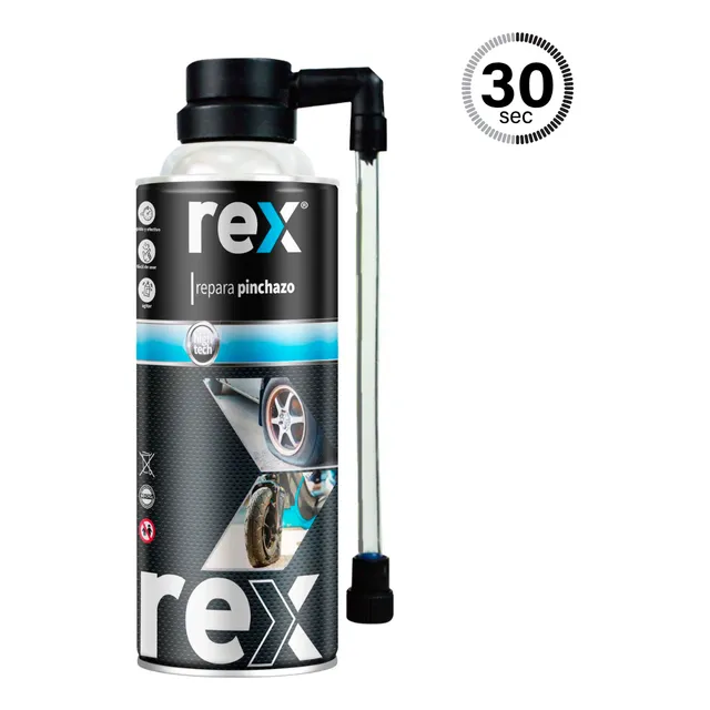 Spray Repara Pinchaduras De Neumaticos Moto Y Auto 450ml Rex