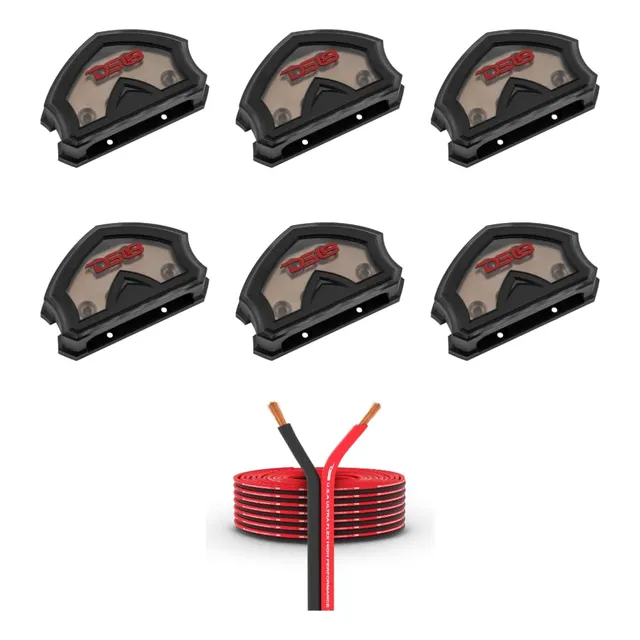Pack De Cable De Altavoz Ds18 12ga + Bloque De Distribucin