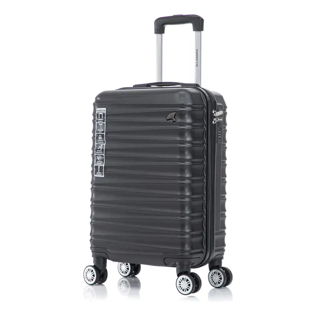 Mala de Bordo 10kg Allabard Pisa Preto Casco ABS Premium