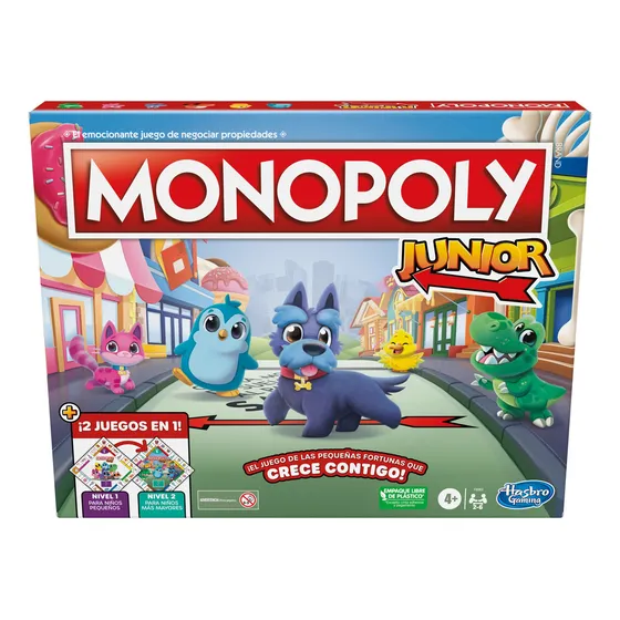 Juego Monopoly Junior 2 Juegos En 1 Hasbro