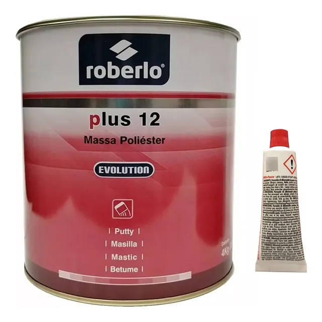 Masilla Plástica Roberlo Plus 12 Incluye Catalizador 4 Kgs