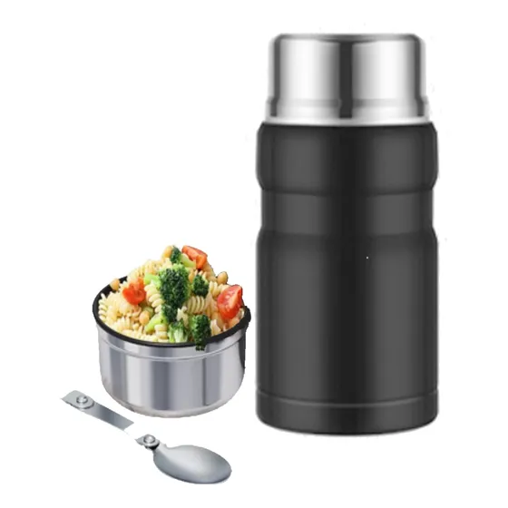  Tarro Comida Acero Inox Thermos 750 Ml Negro