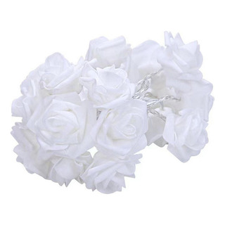 Corda De Flor Rosa Led Acende Luz Corda De Flor Rosa Led Acende Luz