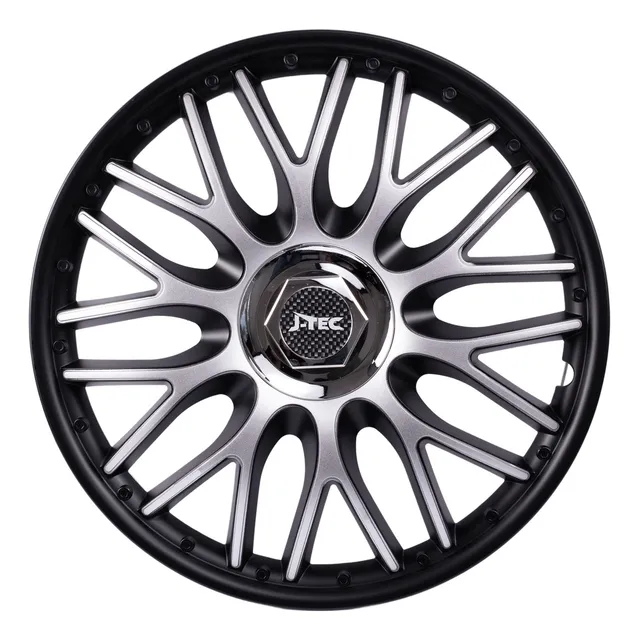 4 Tapón Polvera Negro Plata Diseño Orden Rin 15 Deportivo