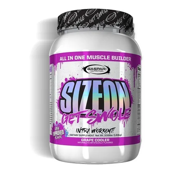 Creatina Gaspari Sizeon 3.59 Lbs 24 Servicios Carbohidratos Sabor Uva