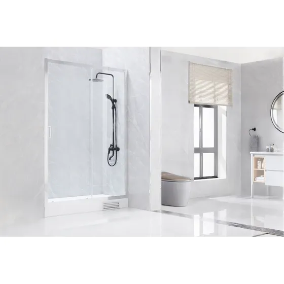 Mampara Ducha Receptáculo Clover 1 Puerta Fija 1400x1980 Mm