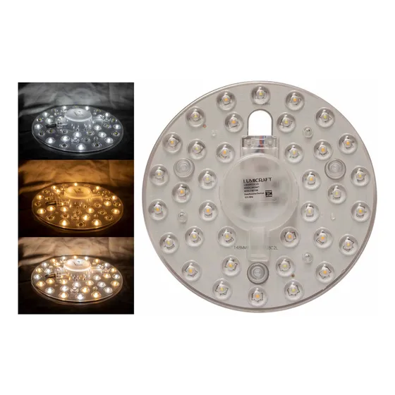 Repuesto Led 18w 3 Tonos Luz Blanca Calida Neutra Con Iman Color Blanco
