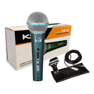 Microfone Ksr Pro Km58 Beta Cabo Cachimbo E Bag Microfone Ksr Pro Km58 Beta Cabo Cachimbo E Bag