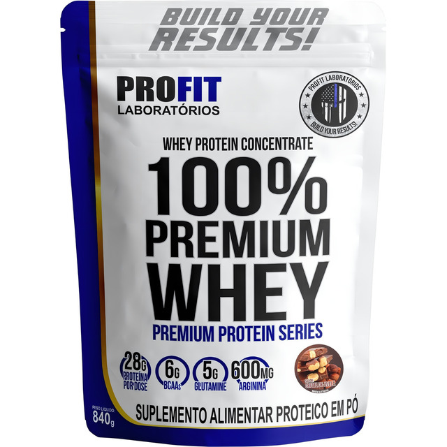 Whey Protein 100% Concentrado Premium 840g Profit Sabor Creme De AvelĂŁ Whey Protein 100% Concentrado Premium 840g Profit Sabor Creme De AvelĂŁ