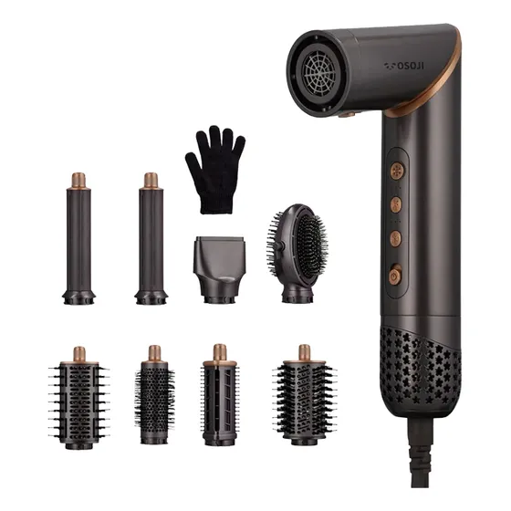 Secador Iónico Osoji Estilizador Multistyler 9 En 1 M8 Único