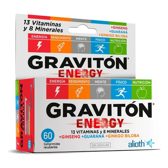 Gravitón Energy Vitaminas Minerales Rendimiento Físico 60u