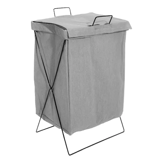 Cesto Canasto Ropa Sucia Plegable Impermeable Con Tapa Tela