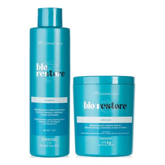 Kit Reconstrução Bio Restore Fit Cosméticos - 2 Passos