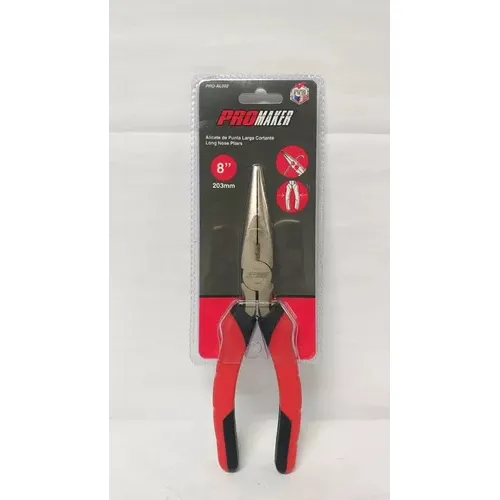 Pinza Punta Larga 8  Corte Diagonal Promake:pro-al-002