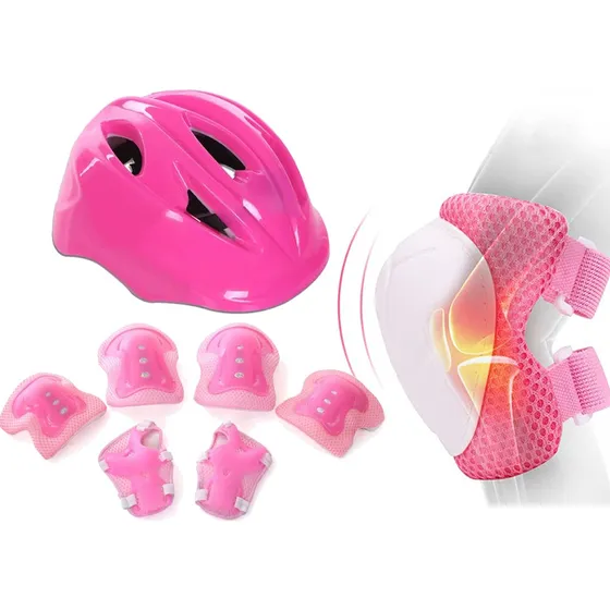 Kit Casco Protección Niños Rodilleras+muñequeras+coderas