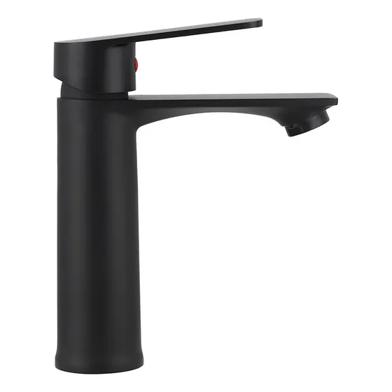 Monomando Lavatorio Llave Grifo Modelo Queens Pmb Acabado Mate Color Negro