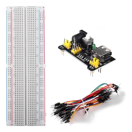 Kit Electronica Protoboard Mb-102 830p Fuente Y Cables