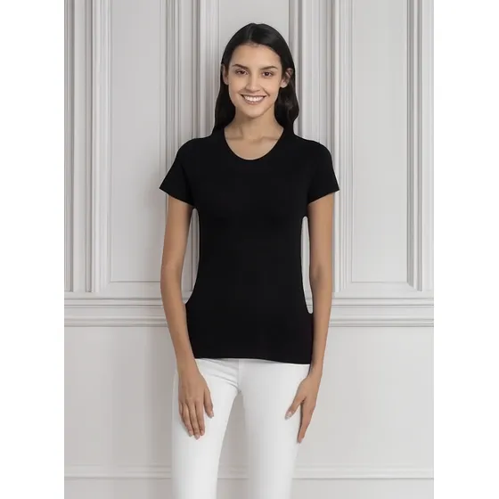 Polera De Algodón Manga Corta Para Estampar