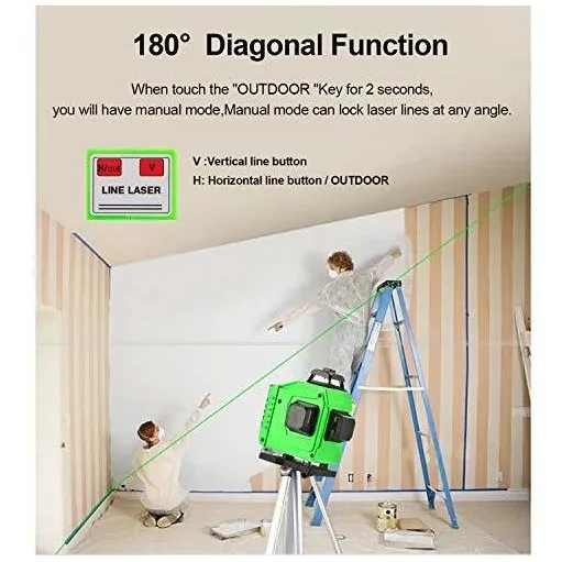 Nivelacion Laser Linea Cruzada 4x360° Autonivelante 4d