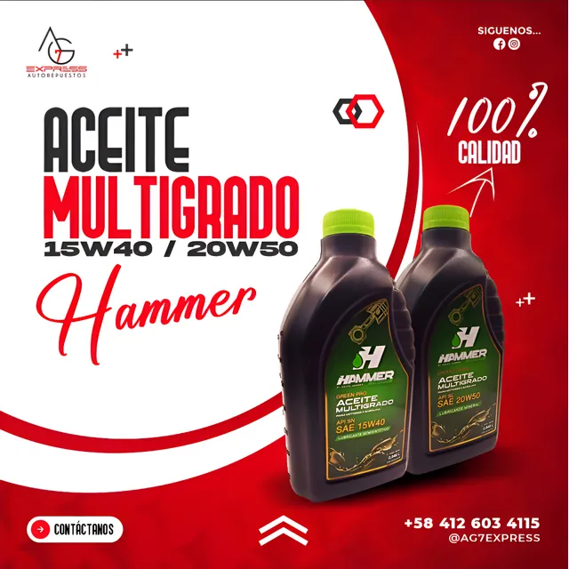 Aceite Multigrado. 15w50/20w50