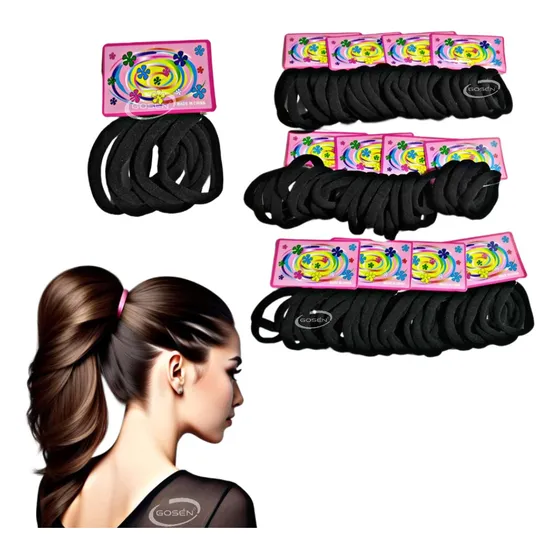 Pack 72 Collets Colet - Colets Collet Negros Coles De Pelo