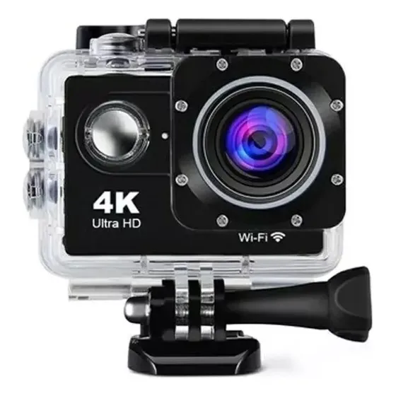 Cámara De Acción Go Pro 4k Hd Con Control Wi-fi, Color Negro