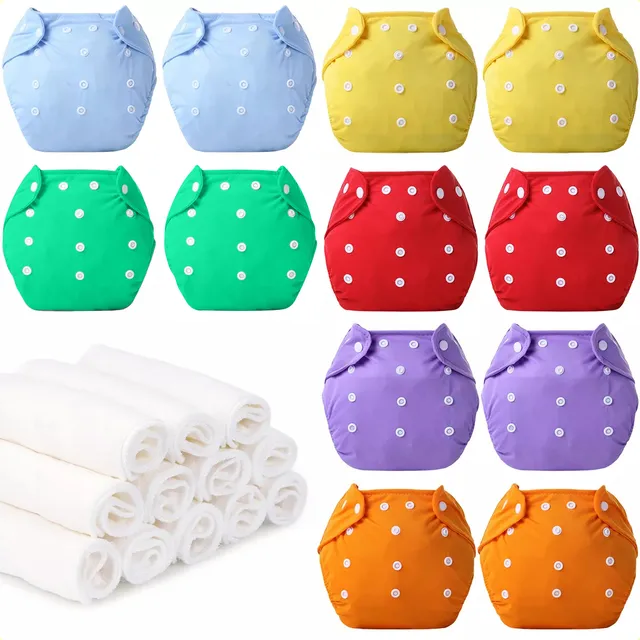 Pañales Ecológicos Paquete 12 Reutilizables + 12 Insertos