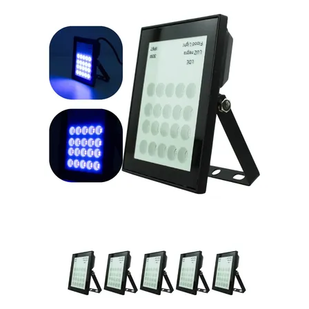Kit 5 Refletor Profissional Luz Negra Uv Neon 30w 127/220v